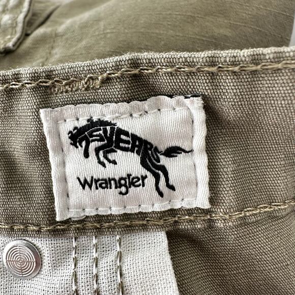 Wrangler Riggs Workwear Pants Ripstop Tan 40x34 Utility Cargo Carpenter Heavy - Picture 10 of 13